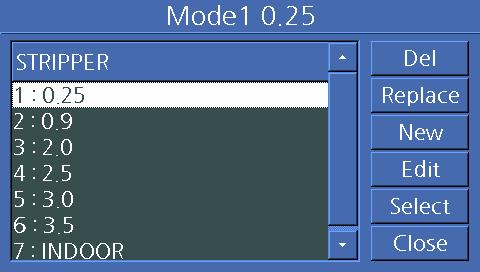 3. Auto Stripper menu There are two stripper modes. Since the types of fibers are varied, select the most suitable stripper mode should be selected.