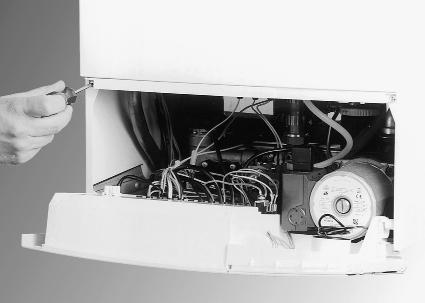 3 REMOVING THE 1 FRONT PANEL A In order to access the inside of the boiler, it is necessary to unscrew