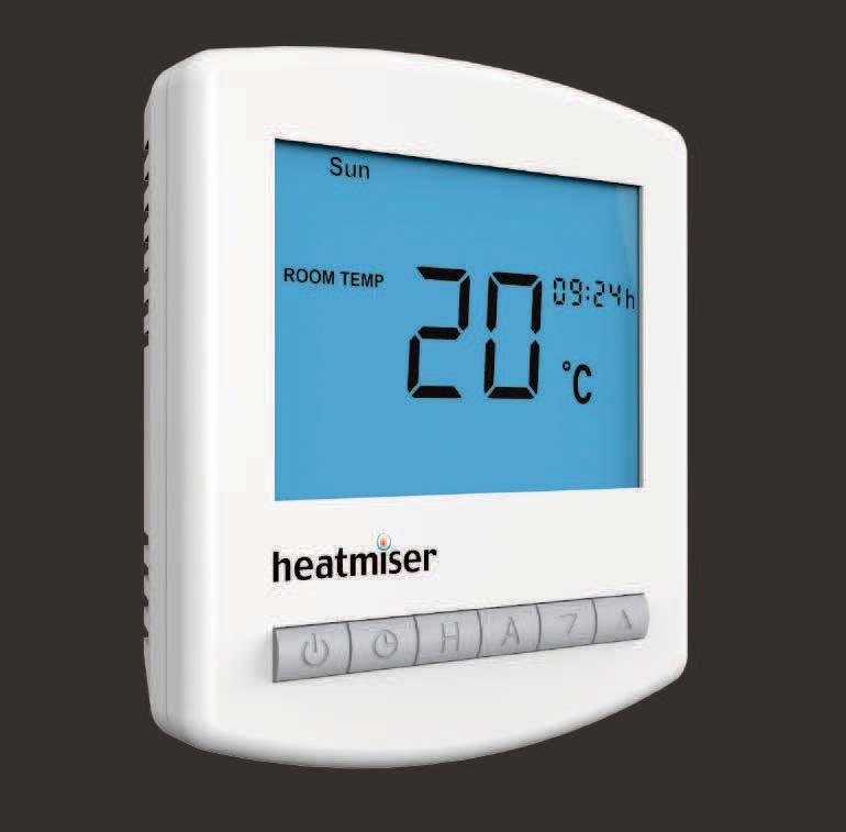 Optimum Start A feature whereby the thermostat calculates the amount of heat up time required, is standard on the Programmable model (PRT-B).