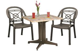 Encouraged Table Materials: Metals, finish grade woods, sturdy recycled materials. 2.
