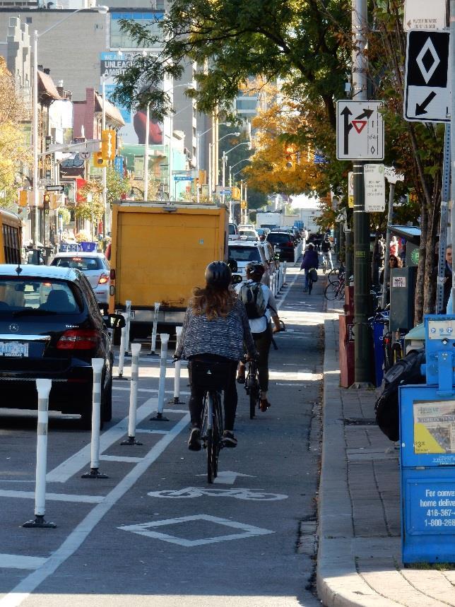 SIDE BAR: People who live and work Downtown can walk or cycle to work.
