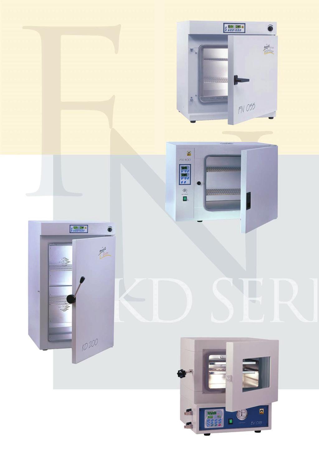 FN 032/055/120 DRY HEAT STERILIZERS / OVENS Three different sizes: 32, 55 and 120 liters. Temperature range: Ambient Temperature +5 C / 250 C. Designed for sterilization, drying and heating purposes.