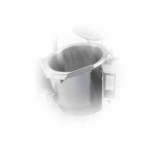 Quality food comes first Kettle Quick heating Thanks to the indirect heating system with steam at 22 psi pressure, heating times are reduced automatically.