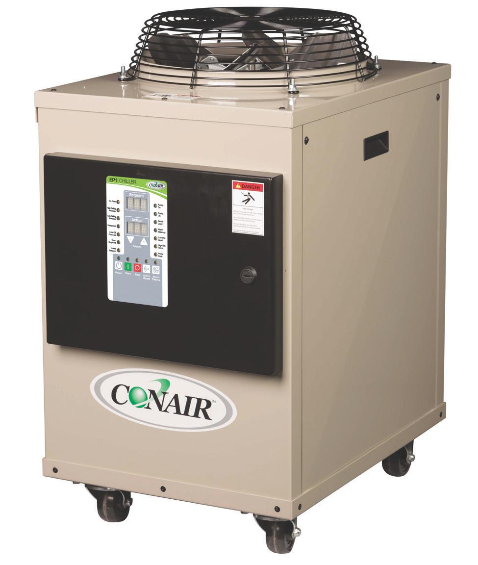 Precise Temperature Control; Compact Footprint The Conair EP1 Series Portable Chillers are designed for 1 to 3 ton applications.