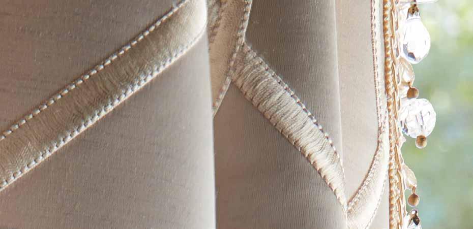 radiant satin surface with a heavy stitch