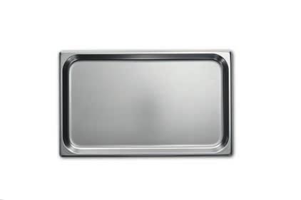 Stainless steel pans, perforated Granite enamelled tray Our perforated stainless steel pans are ideal for steaming vegetables, potatoes, hot dogs, fish etc.