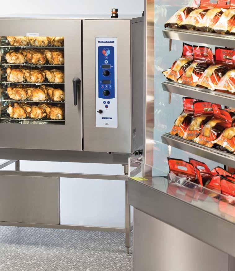 The S Line combi steamers provide excellent solutions for the roasting of whole chickens and chicken pieces on the