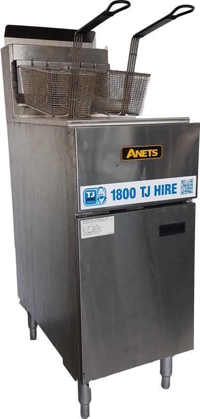 DEEP FRYER FREESTANDING GAS SLG40 Approximately 27kgs of frozen fries per hour production 2 x 160mm wide baskets Frying Area 360 x 370 mm Thermostat controlled cooking