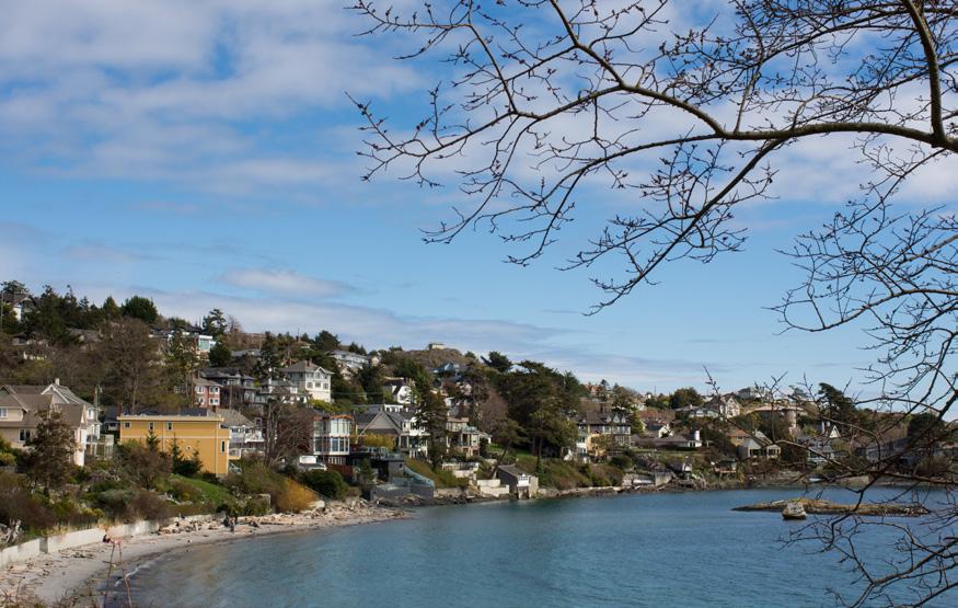 .1. Through the development process, encourage private landowners to retain and enhance coastal bluff ecosystem along the Gonzales Bay and Ross Bay shoreline, particularly within 15 metres of the