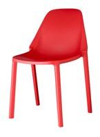 Suitable for indoor or outdoor use, this plastic shell chair is available in a