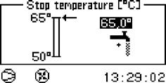 the room temperature at a slower rate. Select menu option Room sensor influence. Select Blocking time in the submenu. Specify the required value using the rotary selector. Minimum = 0, maximum = 24h.
