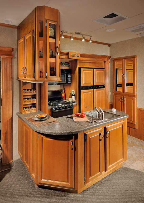 You ll love the residential style of this truly functional wrap around kitchen!