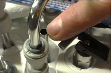 Remove Sparkling Water Level Sensor Fitting and Probe to access Sparkling