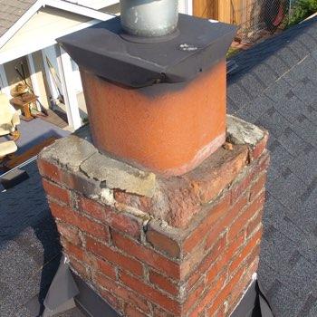 conditions are repaired by licensed chimney sweep or masonry