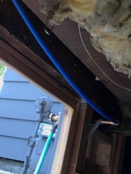 insulating water lines to prevent freezing.