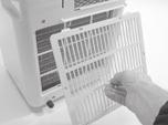 The air filters should be cleaned once every two weeks. - Pull the handle to slide the top air filter out (fig.13). Push down lightly on the clips to remove the bottom filter (fig,14).