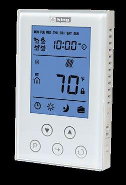 Advanced Bi-metal sensor improves temperature control at ±3 F Sits flush against the wall allowing more wiring room No ground wire design K322E ELECTRONIC THERMOSTAT SLAVE RELAY UNIT for K302PE &