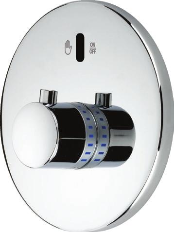 Thermostatic control for optimum temperature and scalding prevention Includes double boxing and piping, so any potential leaks drain into the shower compartment Metallic panel and thermostatic handle.