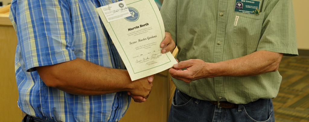 MARVIN BORTH receives his certificate