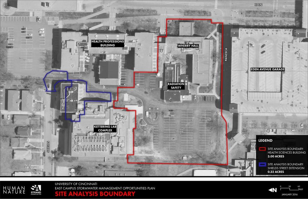 HEALTH SCIENCES BUILDING REDEVELOPMENT PROJECT Site Analysis Boundary The site analysis boundary consists of two separate areas: the Health Sciences Building project area, covering a total of 3.