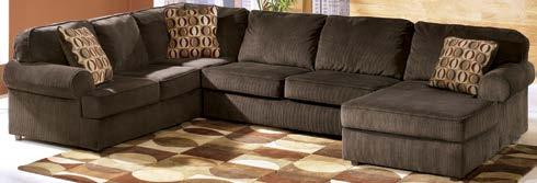 STATIONARY UPHOLSTERY SECTIONALS SOFAS 68404 VISTA CHOCOLATE -66-34-17