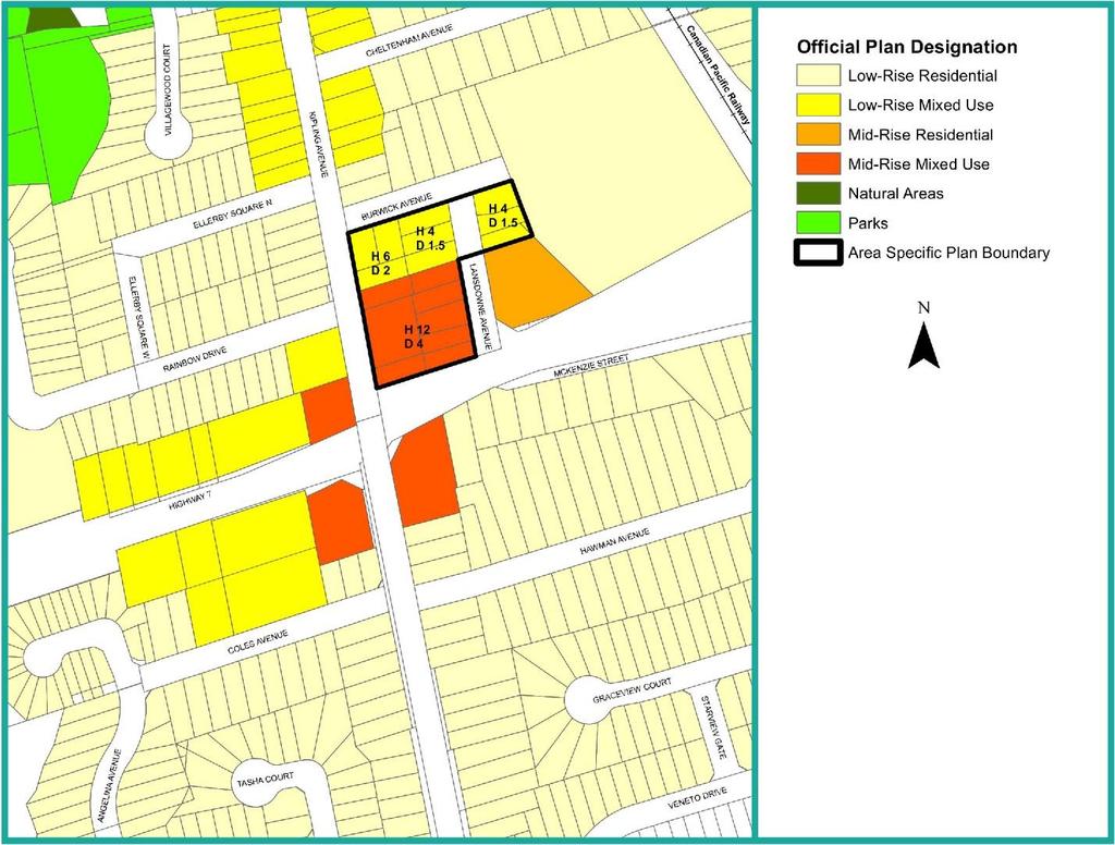 b. In all cases, development parcels shall be assembled to the satisfaction of the City. c. Appropriate easements shall be required to create right-of-ways over access laneways and over the rear yard laneway/access driveway to achieve this objective.