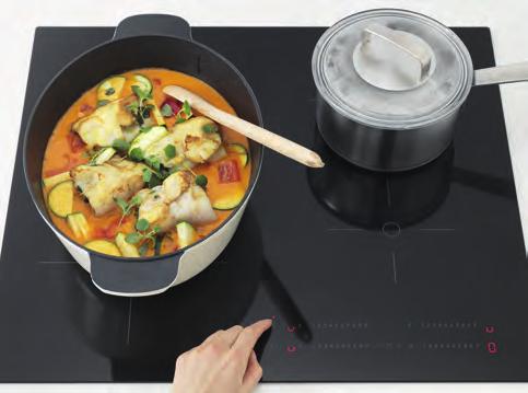 You can set up a versatile cooking surface by using the flexible cooking zones together or independently, with pots and pans in different sizes or shapes.