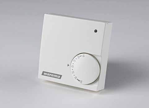 The sensor measures the room temperature and sends it wirelessly to the WMS network.
