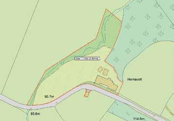 Ordnance Survey Crown Copyright 2017. All rights reserved. Licence number 100022432. NOT TO SCALE. HORNACOTT Reproduced from the Ordnance Survey.