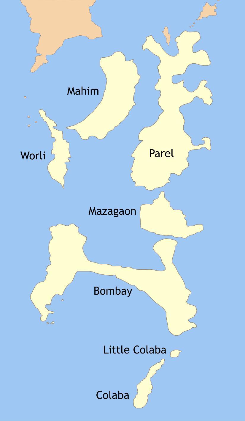Original Seven Islands The seven islands of Bombay were Portuguese territories since 1534 after they were captured