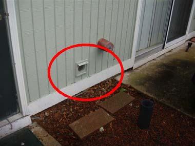 Page 11 of 48 2.0 (2) Maintenance: Louvered dryer duct covers were damaged at the left and right sides of the building.
