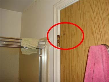 5 (3) Maintenance: A hole was noted in the bathroom door of Unit D. Recommend repairs to the door as needed. 8.