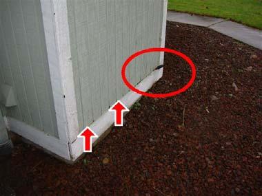 When damage occurs at these locations, water intrusion may occur around the