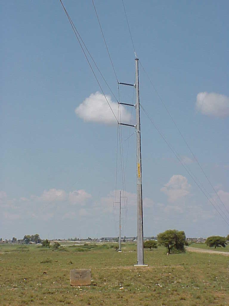 35 km Power line width (servitude): 31 m Tower height: 18 21 m Tower type: monopole structure Power line spans: 225 250 m PROJECT SPECIFICATIONS Other requirements: Access created for the