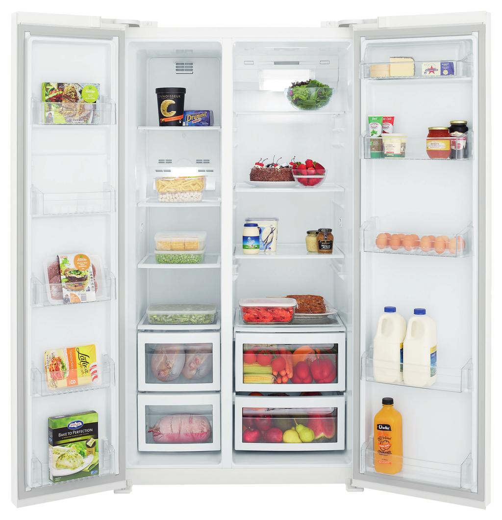 side by side refrigeration features Specifications With a generous 0L storage capacity, spacious interiors and an ample freezer, this family sized fridge