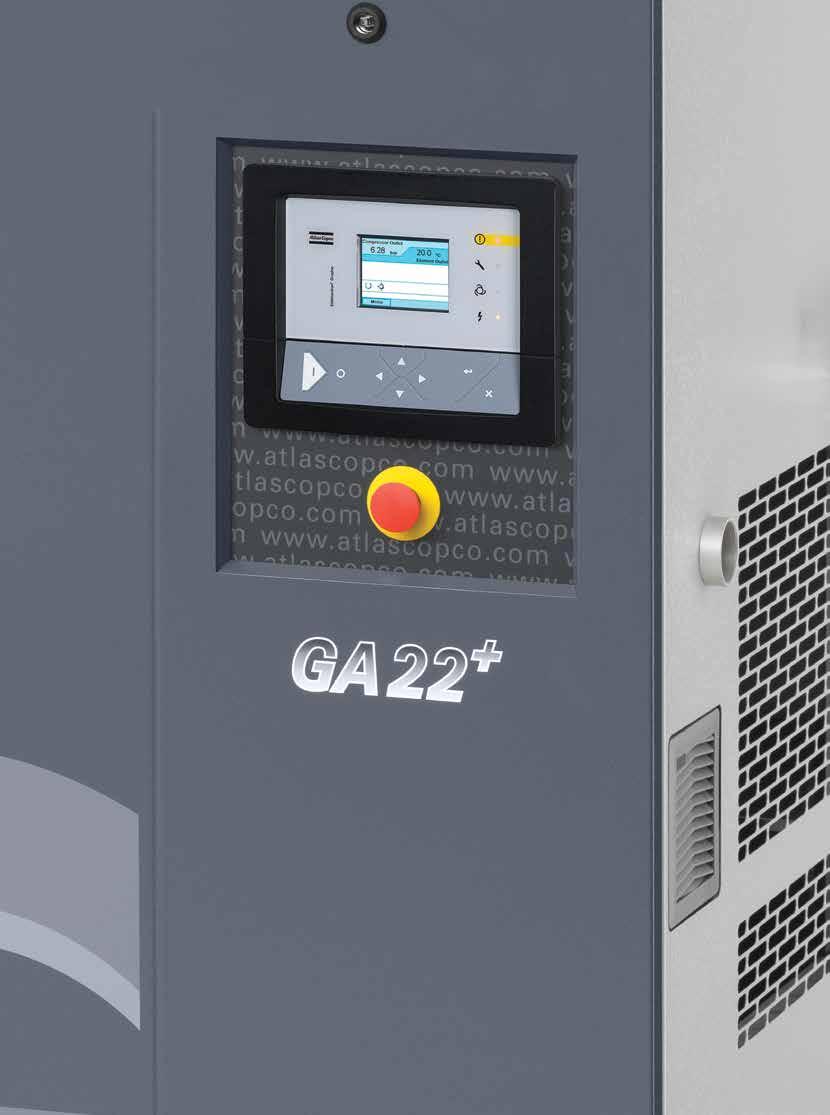 GA 15-26 Compact economical compressors Premium GA quality and optimal serviceability at the lowest initial investment. Good-quality, dry air thanks to the integrated dryer.
