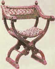 Furniture Types Savonarola and Dante chairs were the principal types of the 15 th
