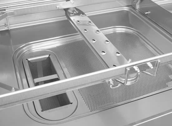 A second separation takes place in the ProStrainer surface fi lter, which is shaped in a way to convey the dirt into a removable basket.