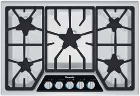 SGSX305FS 30-INCH GAS COOKTOP MASTERPIECE SERIES FEATURES & BENEFITS - Most powerful 30" cooktop in the luxury segment (amongst leading manufacturers) with an overall output of 52,000 BTU - Patented