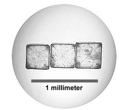 More comparison Table salt generally is less than 500 microns, typically at.3-.4 mm in size. Excellent example of a material where most particles would pass through a 500 micron (0.5 mm) sieve.
