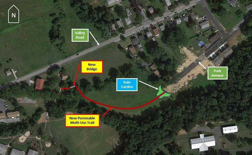 Recommended Improvements: C1. The College should provide a trail connection from a point behind the Boyer House to the future Third Street/Park Avenue cul-de-sac.