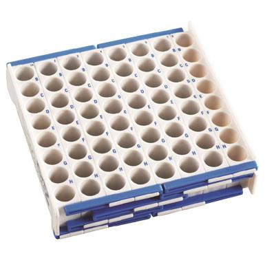 Made from molded polystyrene Holds 15 and 50 ml tubes Top inset tray secures tubes in place Stackable, saves bench space $120 $69 HS28230B Refrigerator Tube Rack (White) Work