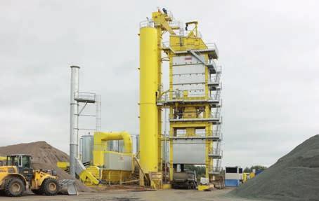 120 t/h asphalt plant with a special InNOVA-S mixing tower (without screen) partially enclosed in a metallic