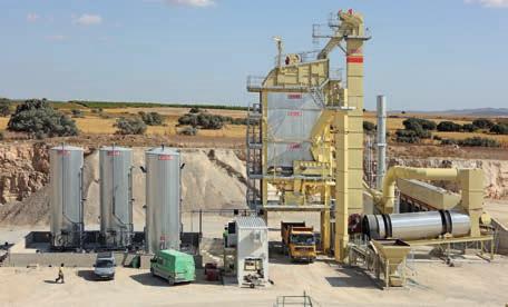 280 t/h asphalt plant (Spain). With InNOVA-G mixing tower. Equipped with 160 t capacity hot bins.