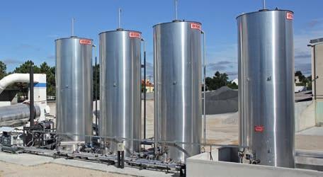 Storage tanks: INTRAME produces horizontal and vertical tanks thermally insulated and covered with a metallic envelope, usually in aluminum.