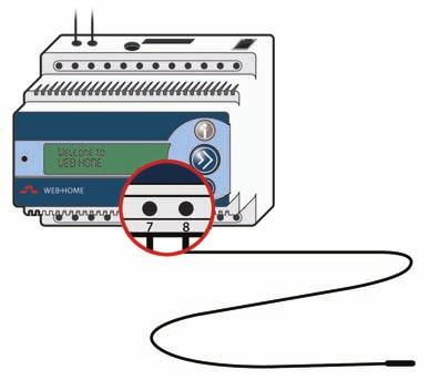 Step 2: Install WEB HOME unit Using input The input on the WEB HOME unit can be used for connecting a temperature sensor or for instance a burglar alarm.