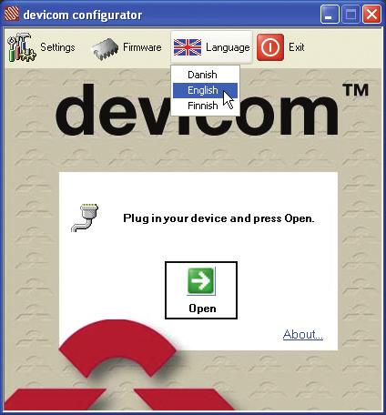 I n s t a l l a t i o n G u i d e - W E B H O M E Open Devicom configurator Click the Devicom configurator icon on the desktop.