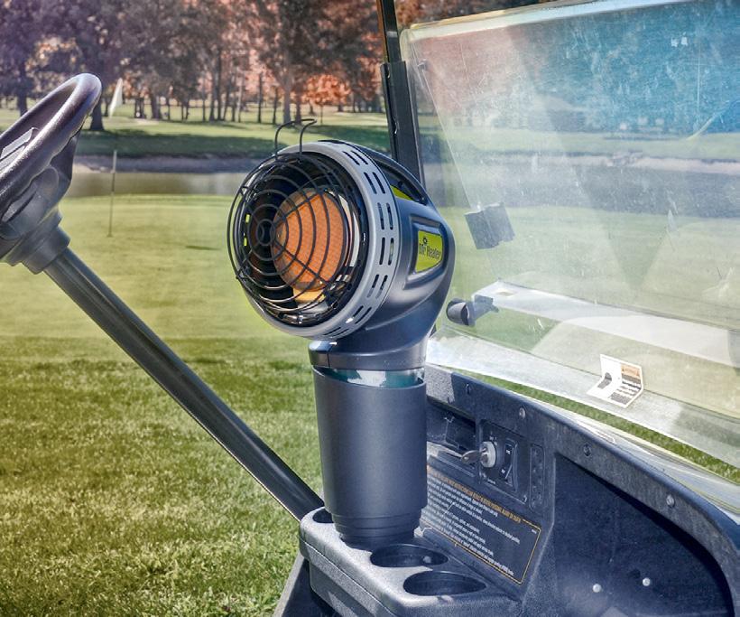 Golf Cart Heater 4,000 BTU Heats Up to 100 Sq. Ft. GOLF CART HEATER Portable Radiant Heater Model # - MH4GC Stock # - F242010 UPC - 089301000223 Runs 5.5 Hours on 1 Lb.