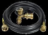 5 Propane Flexible pigtail hose assembly: Soft Nose excess flow POL x 1/4 inverted male flare;