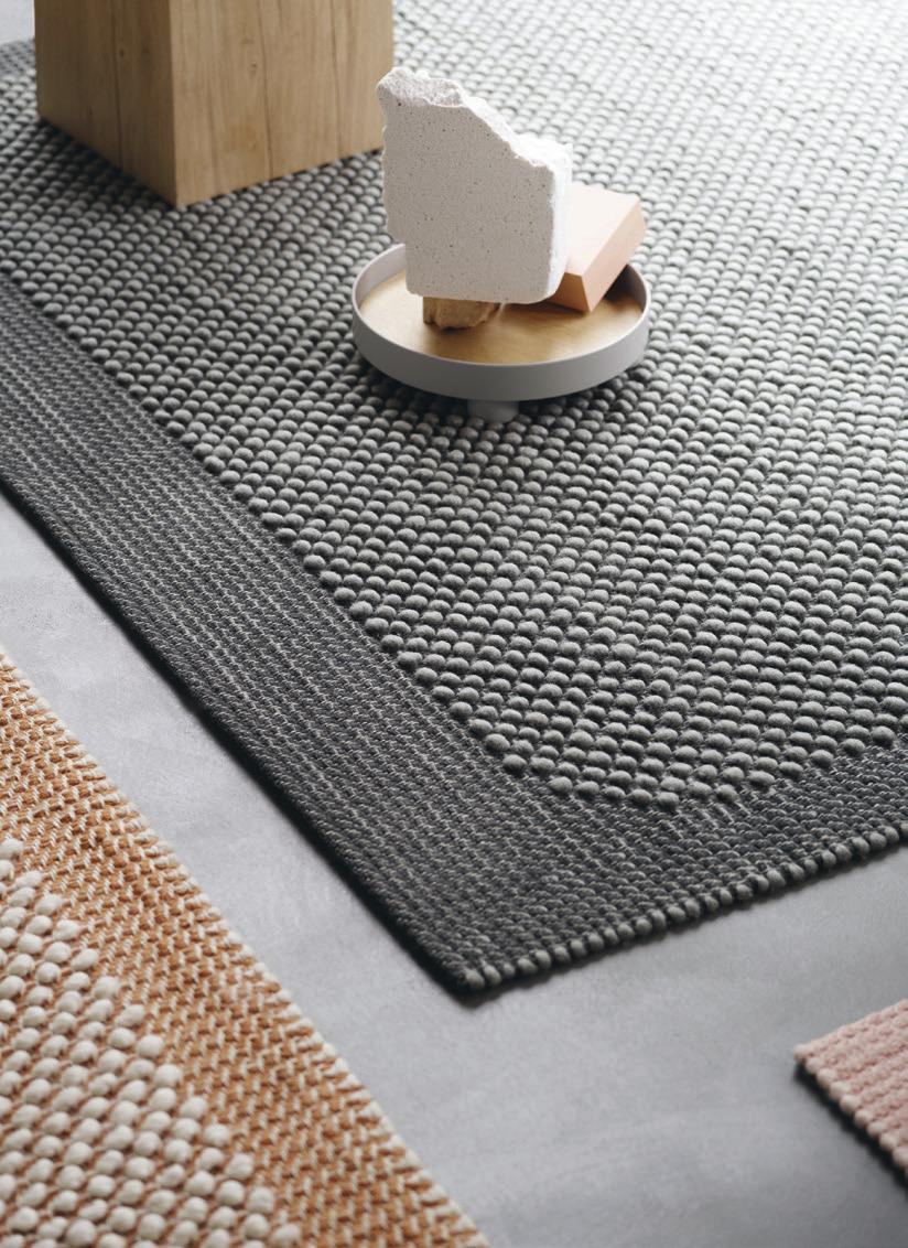 19 Pebble Rug has a diverse and tactile surface, inspired by the sensuous feeling of walking across a pebbled beach.